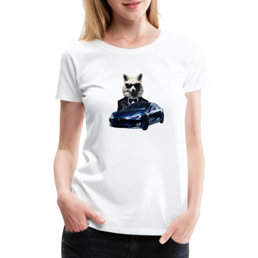 Women's Premium "Electric Fox" T-Shirt - white