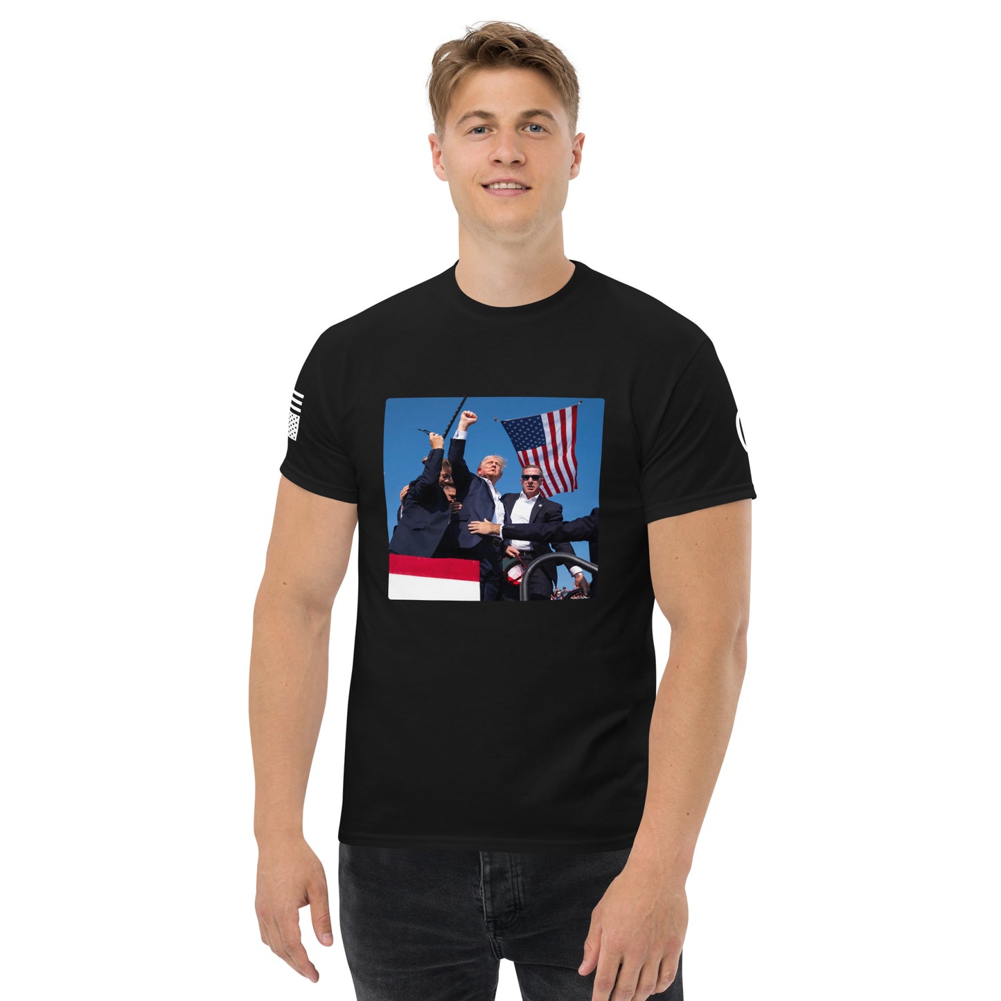 Men's Black "VOTE SURVIVOR 47" T-shirt