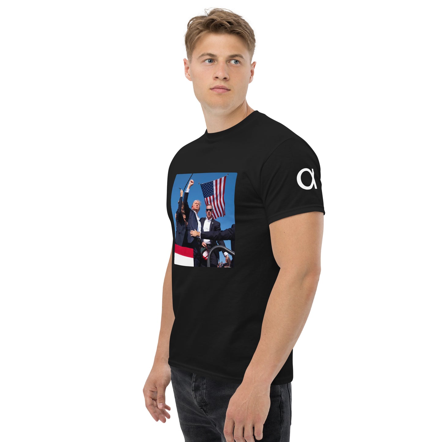 Men's Black "VOTE SURVIVOR 47" T-shirt