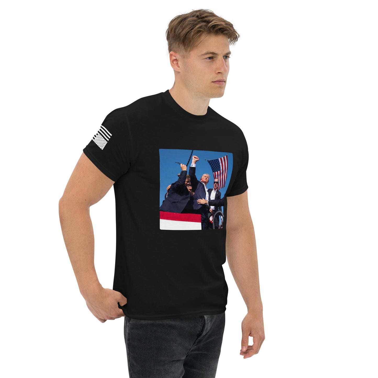 Men's Black "VOTE SURVIVOR 47" T-shirt