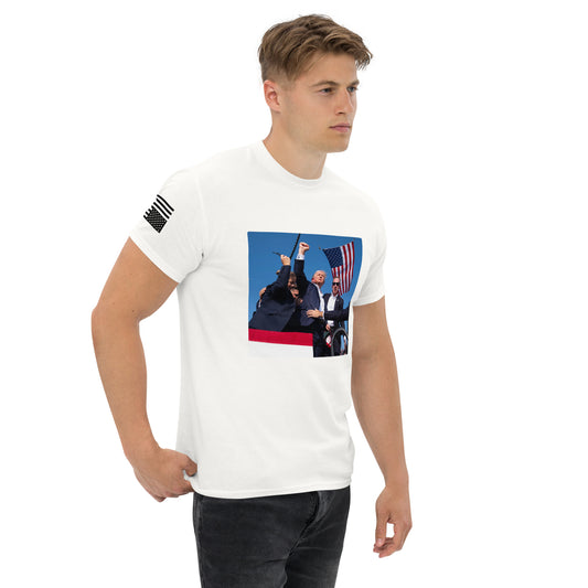 Men's White "VOTE SURVIVOR 47" T-shirt